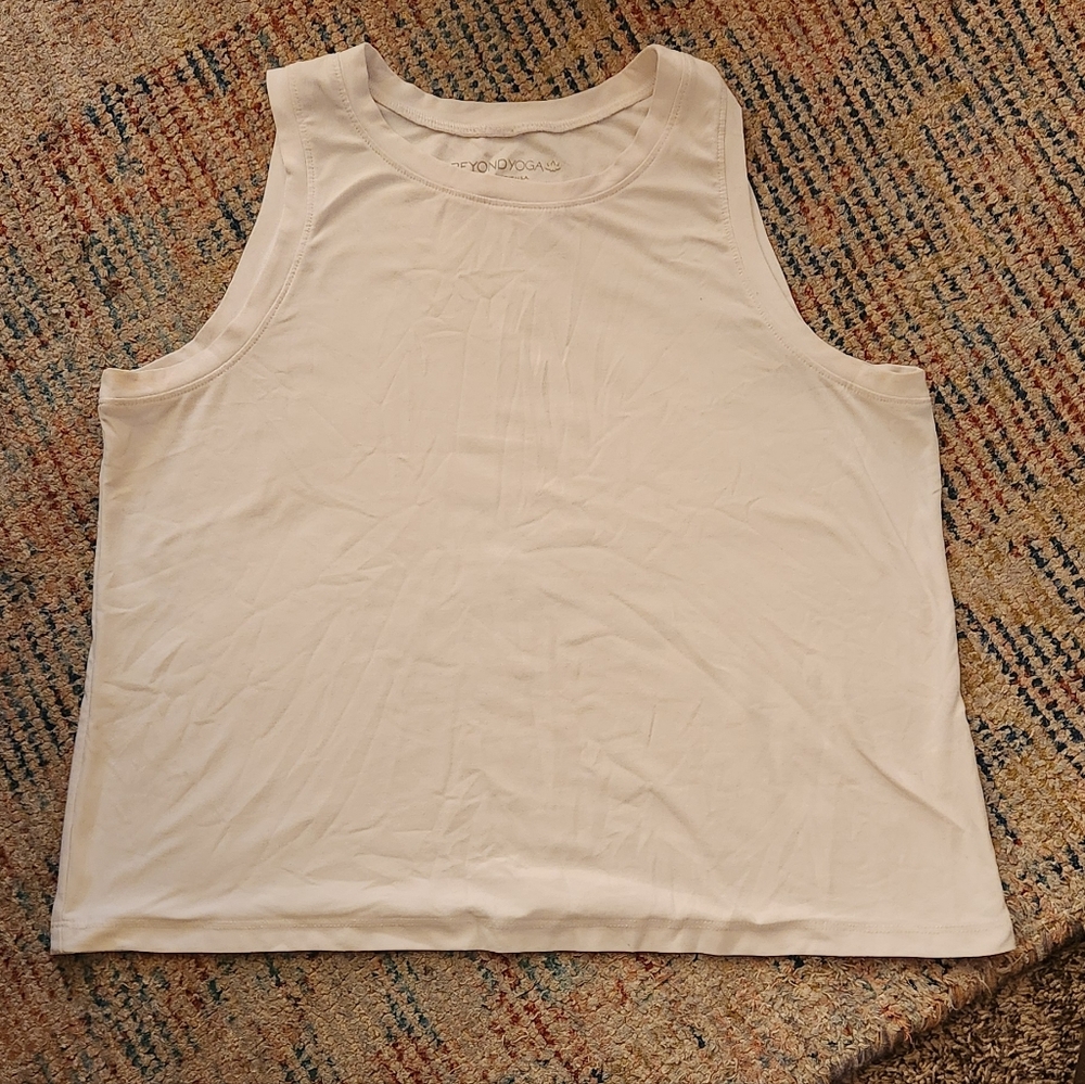 Beyond Yoga White Tank Top, Small